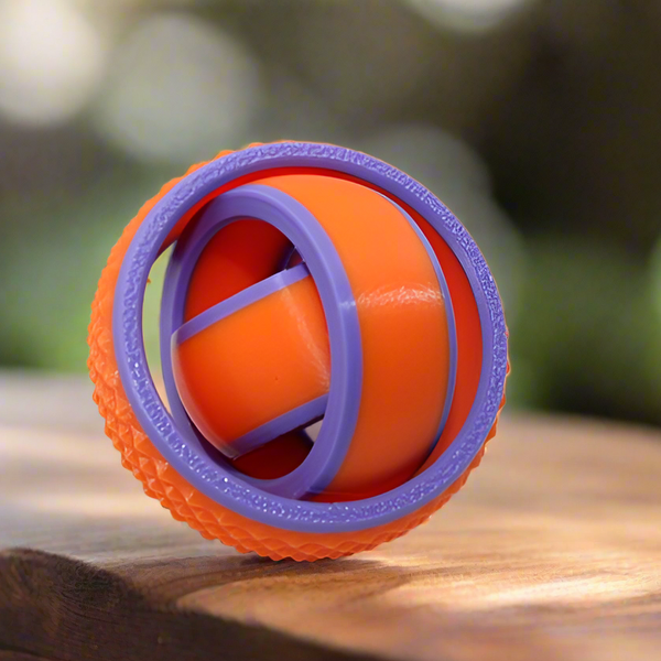 Purple with Orange Stripe Gyro Fidget